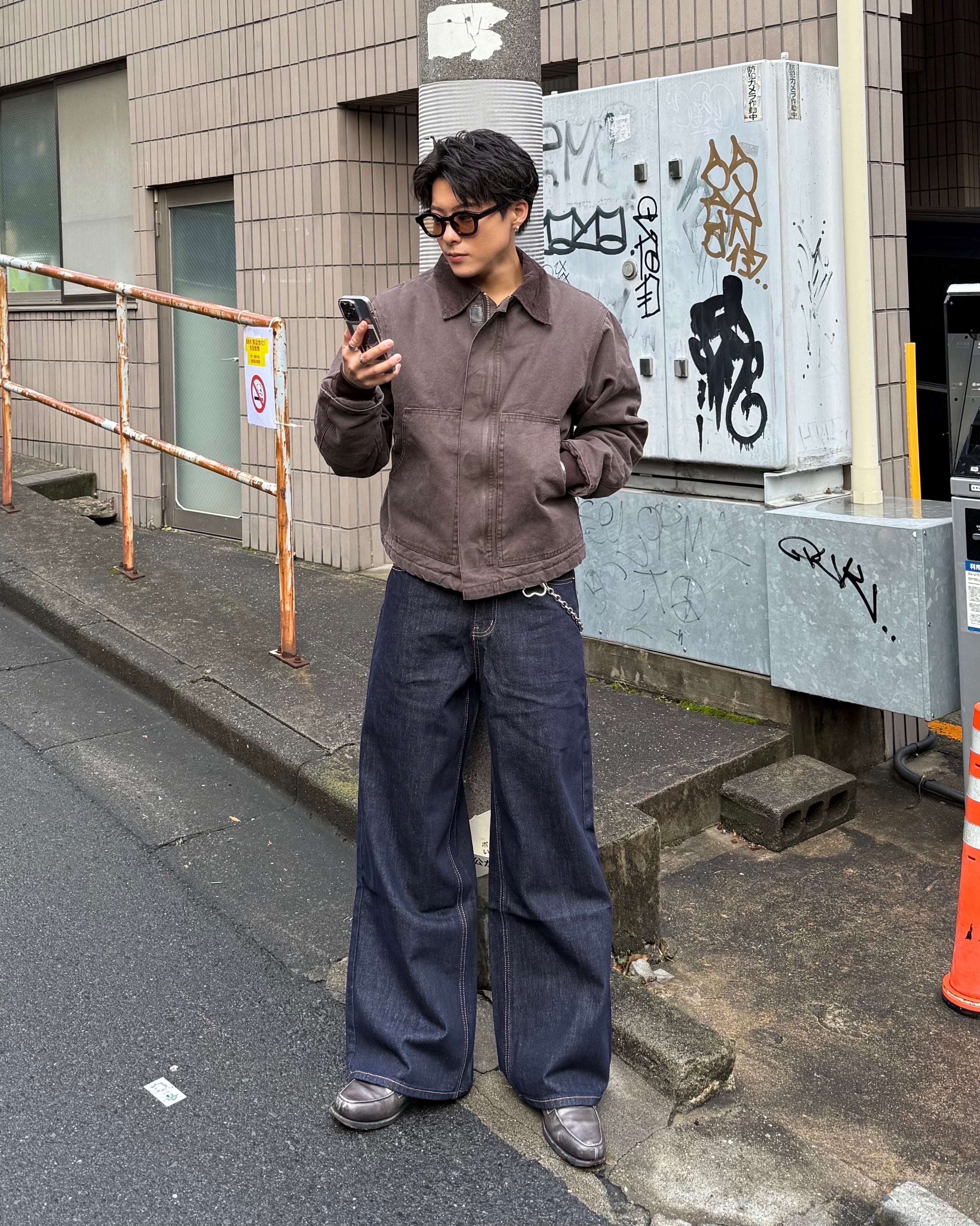 クリーンフィットワイドストレートデニムパンツ KO-003