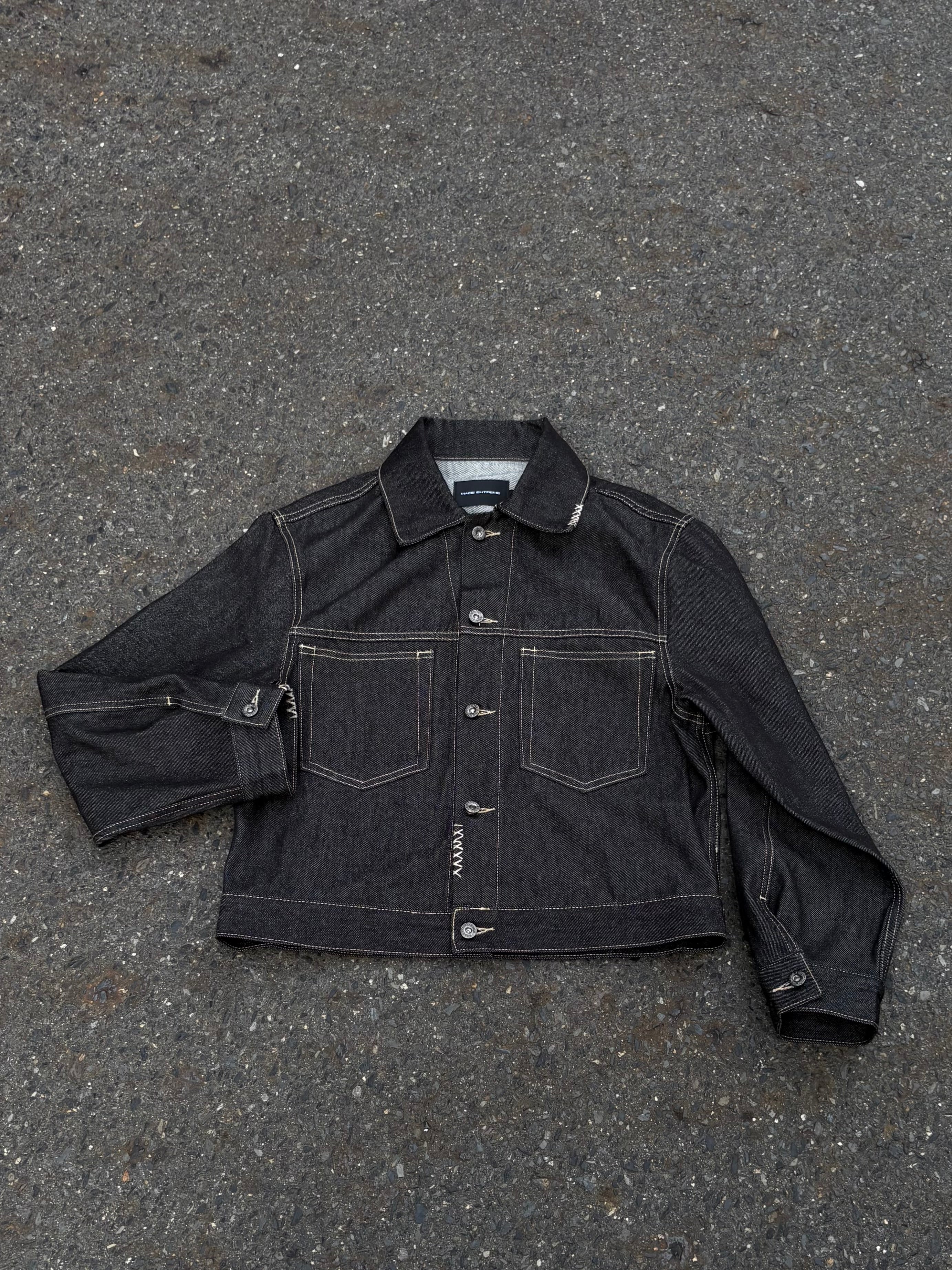 短丈リジッドデニムジャケット HR008