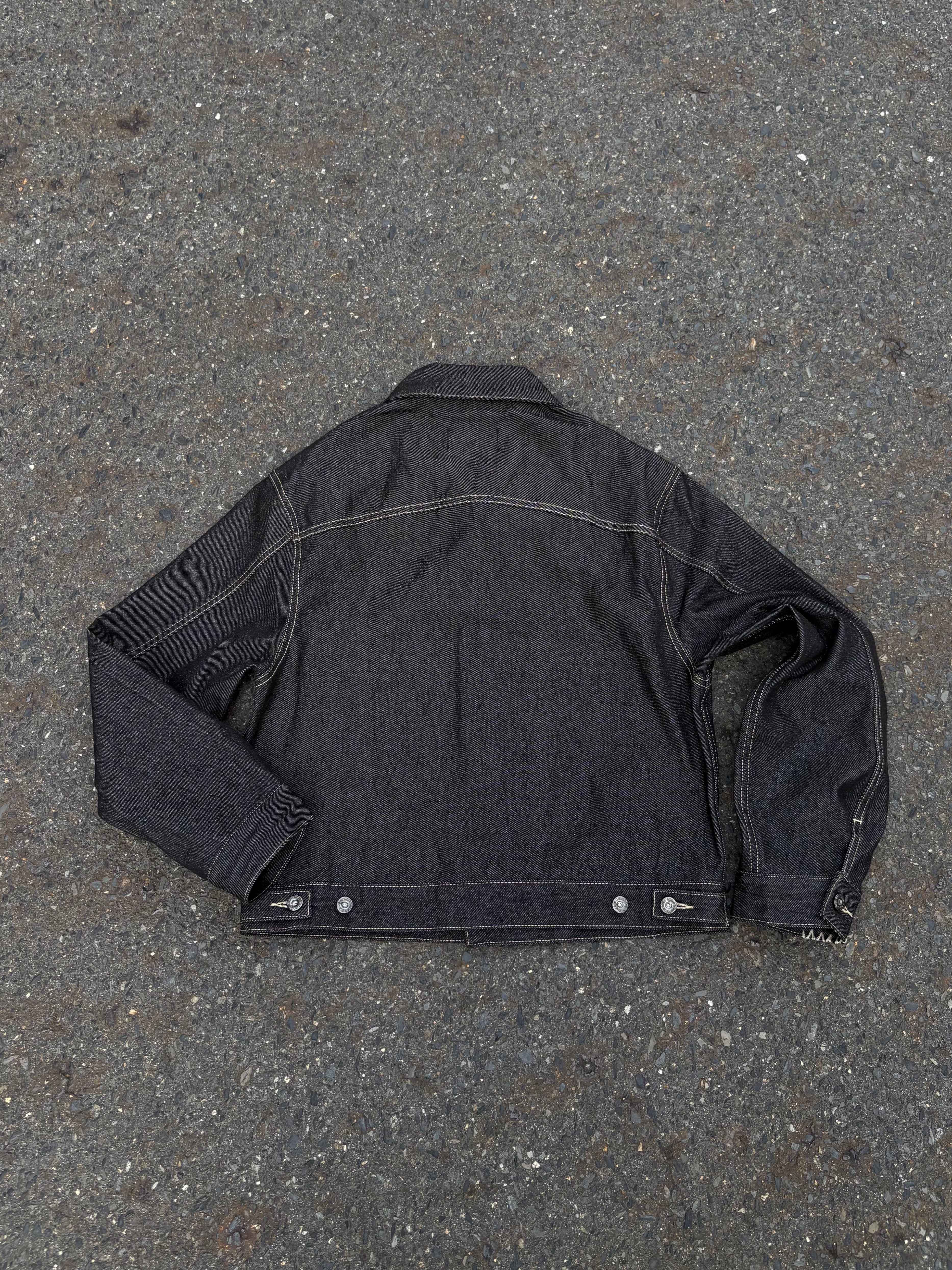 短丈リジッドデニムジャケット HR008