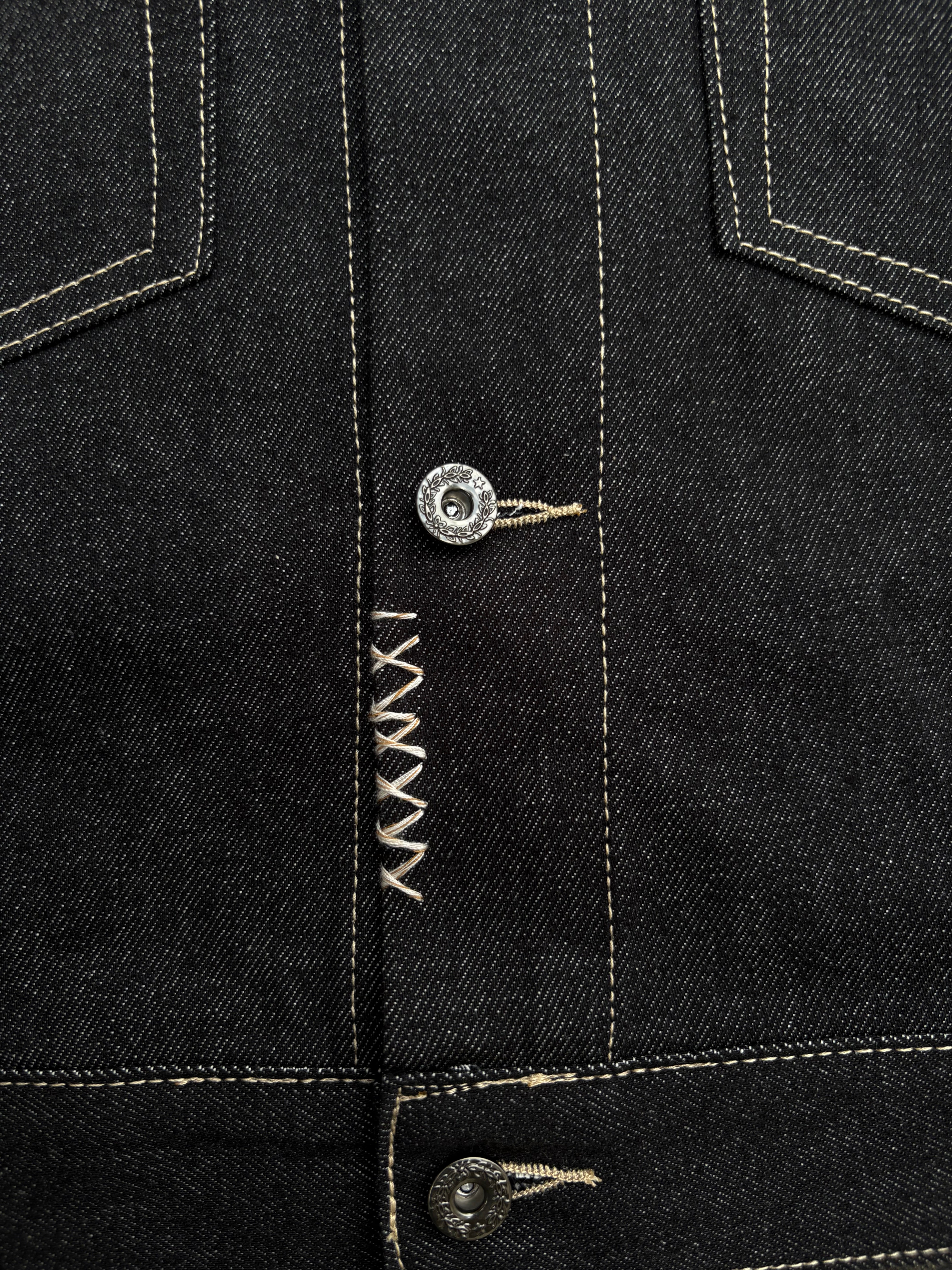 短丈リジッドデニムジャケット HR008