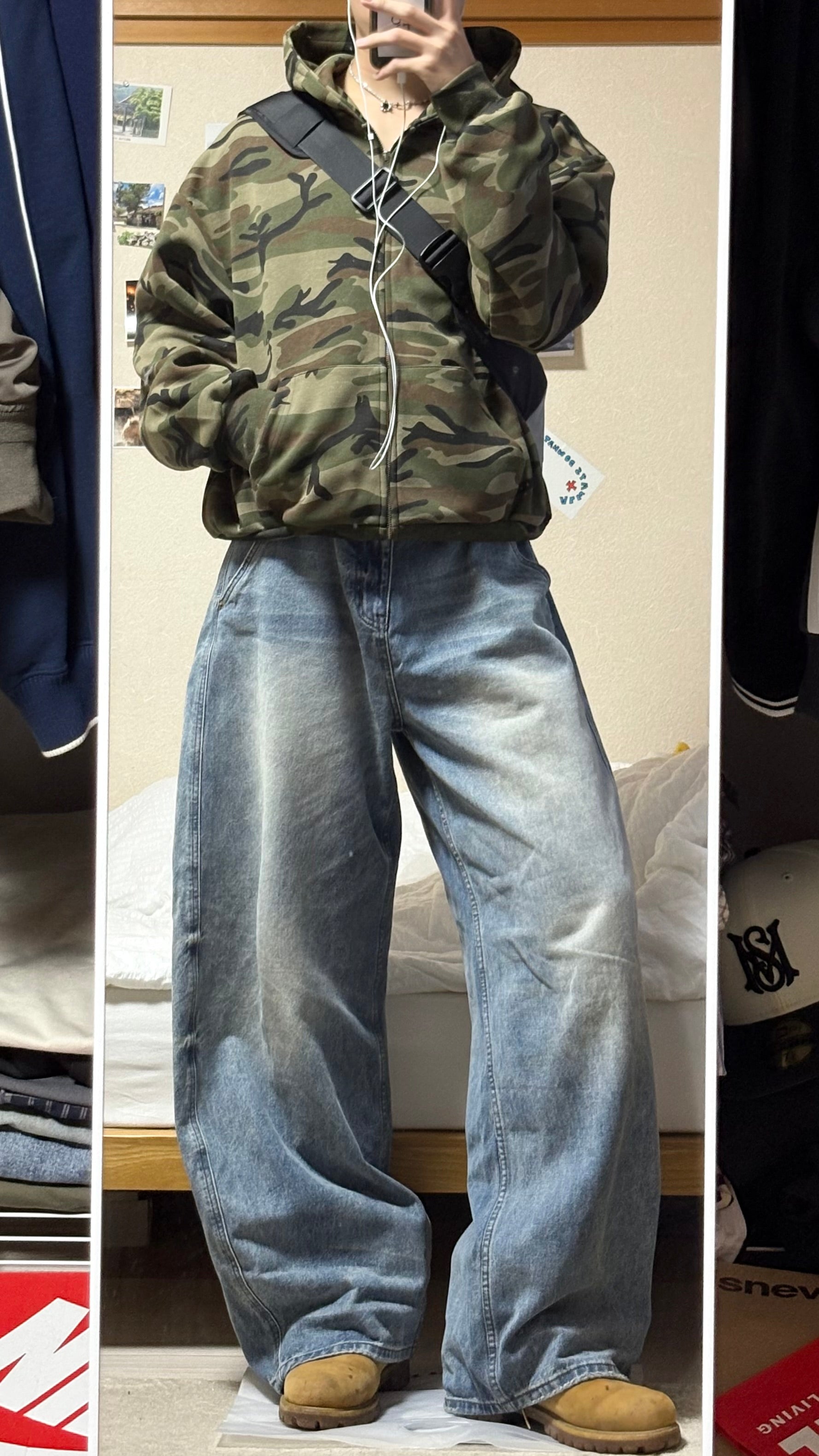 フルジップ迷彩パーカー HR010