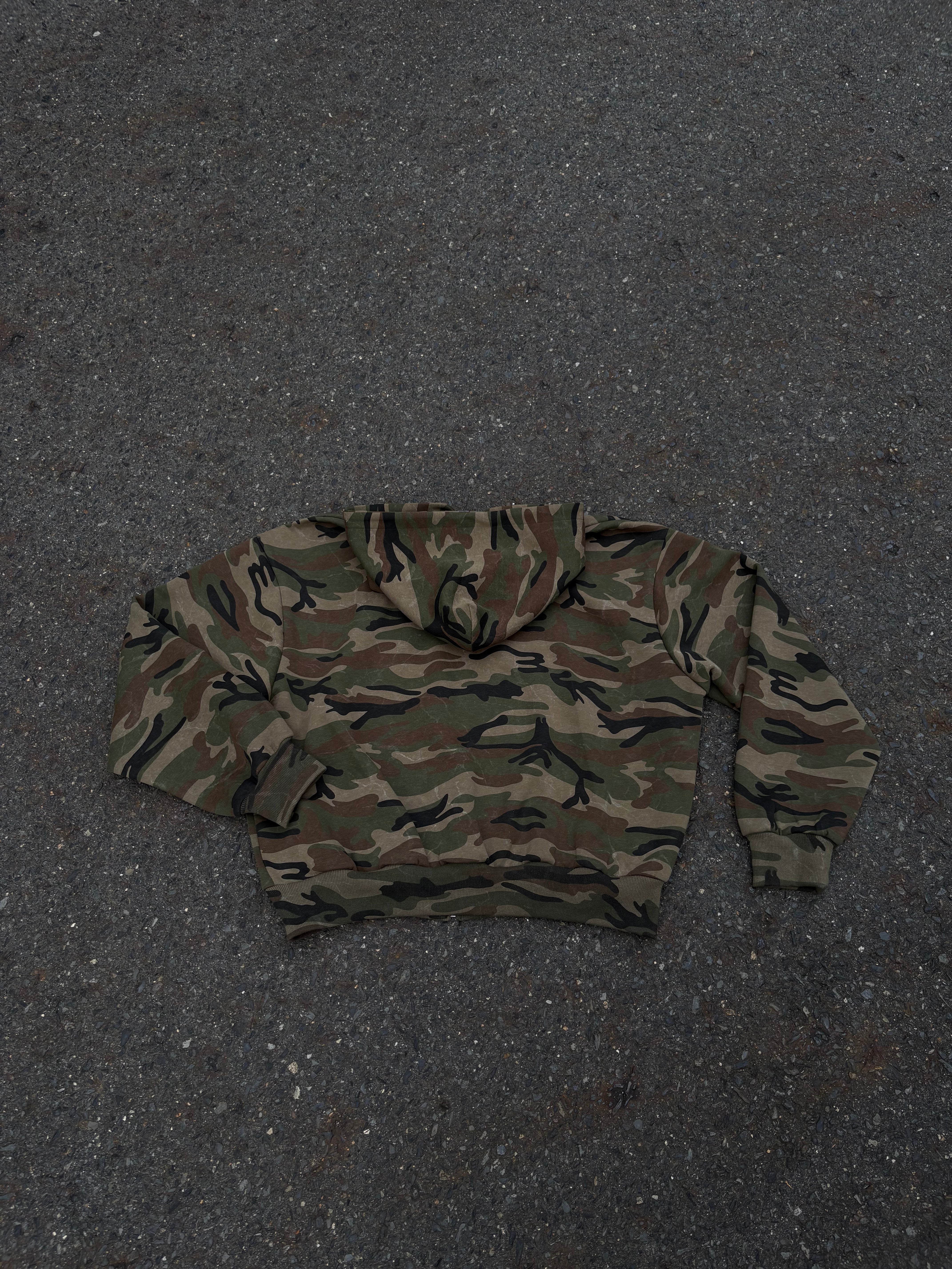 フルジップ迷彩パーカー HR010