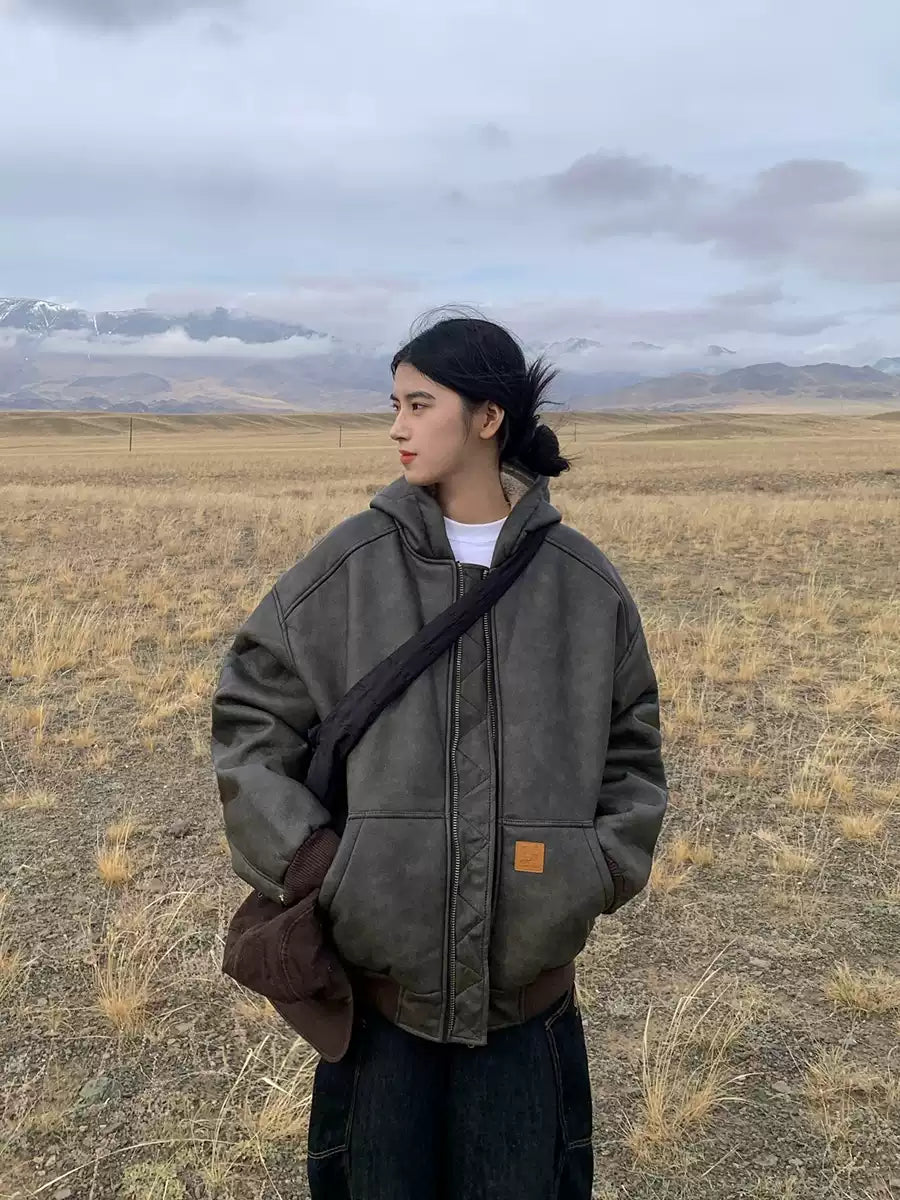 ボアフードスエードジャケット N260