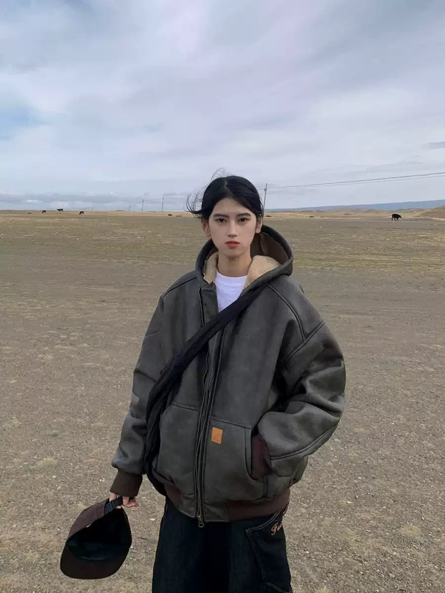 ボアフードスエードジャケット N260