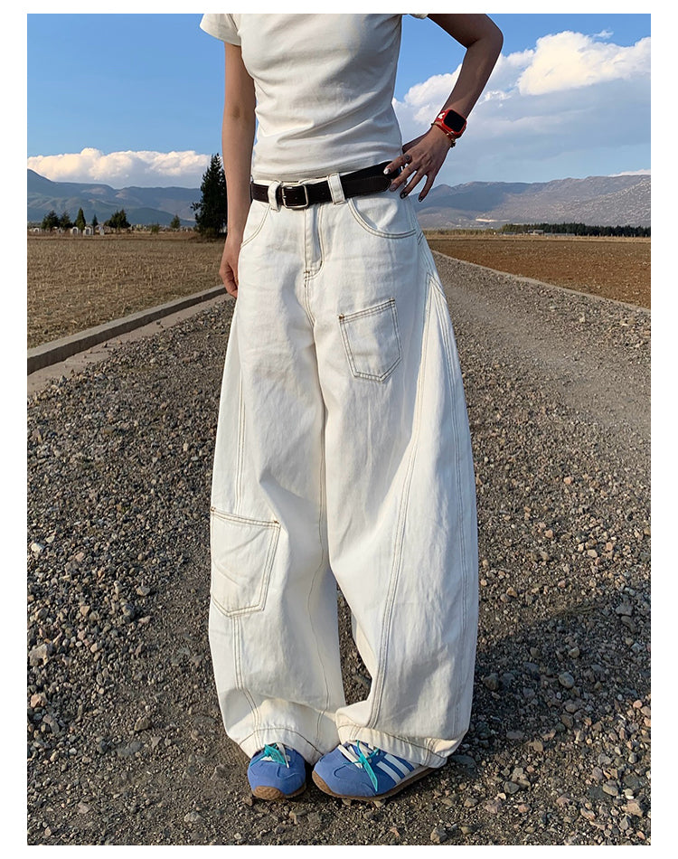 ホワイトシミタージーンズ N408