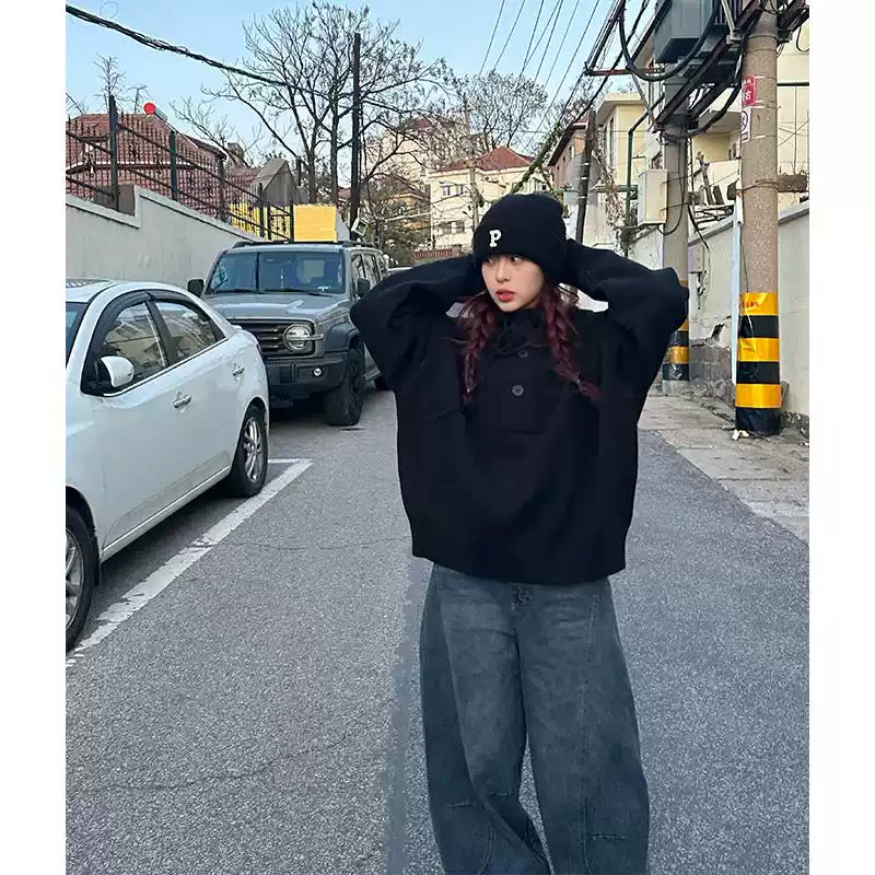 厚手フード付きニットジャケット N287