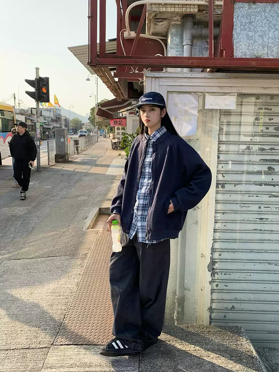 ラウンドネックルーズジャケット N355