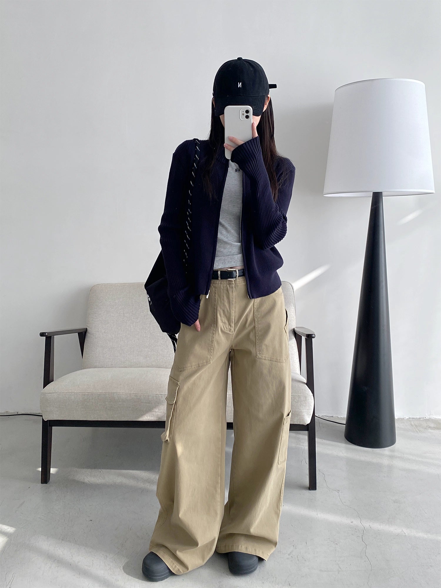 ショート丈ニットカーディガン N814