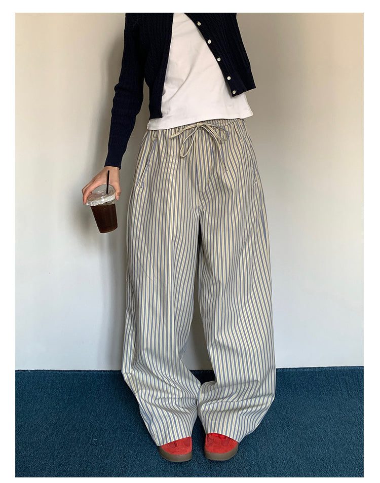 ストライプワイドレッグパンツ N310