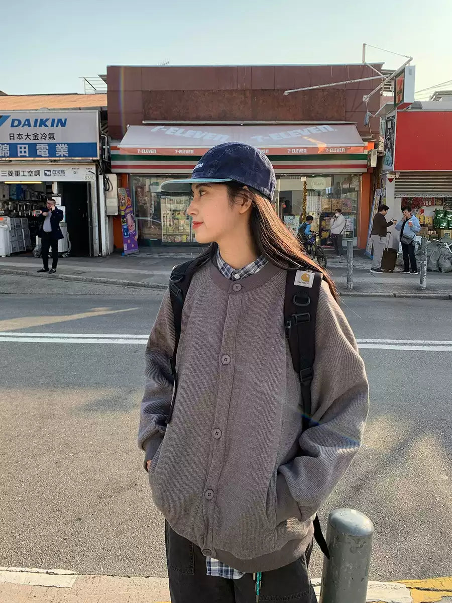 ラウンドネックルーズジャケット N355