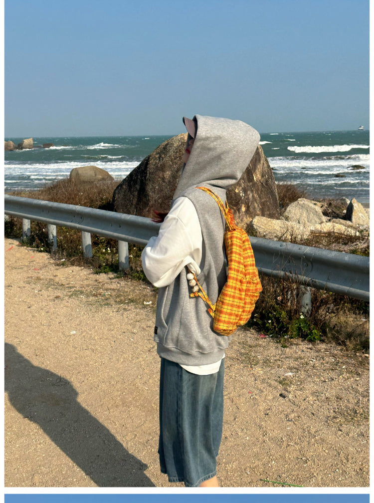 フード付きスウェットベスト(パーカー) N375