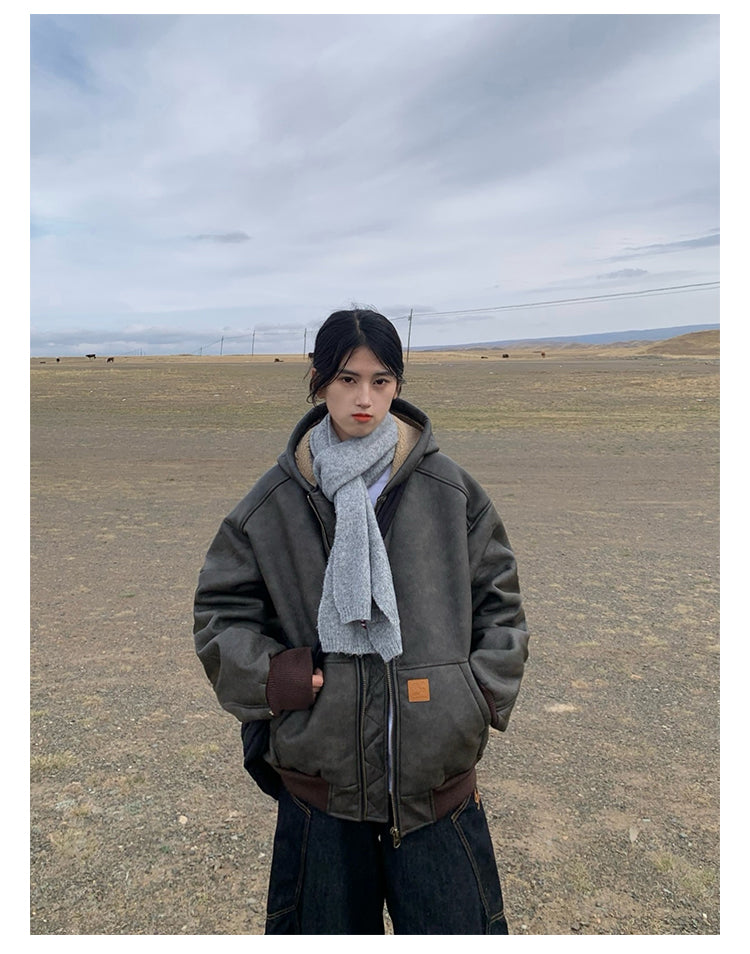 ボアフードスエードジャケット N260