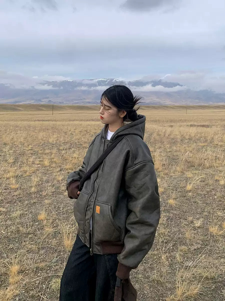 ボアフードスエードジャケット N260