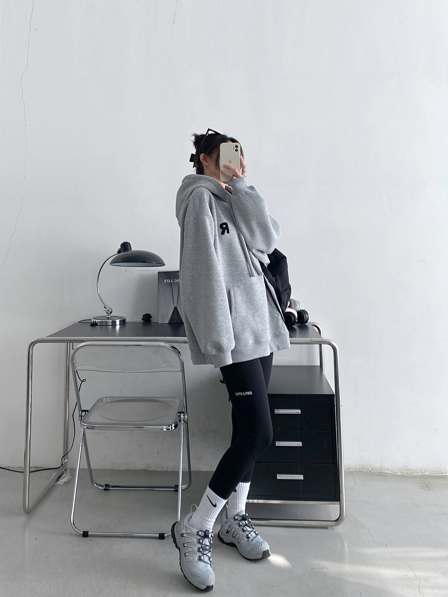 イエローオーバーサイズパーカー N818