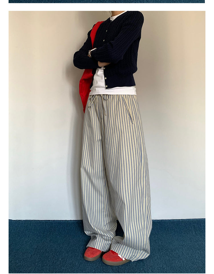 ストライプワイドレッグパンツ N310
