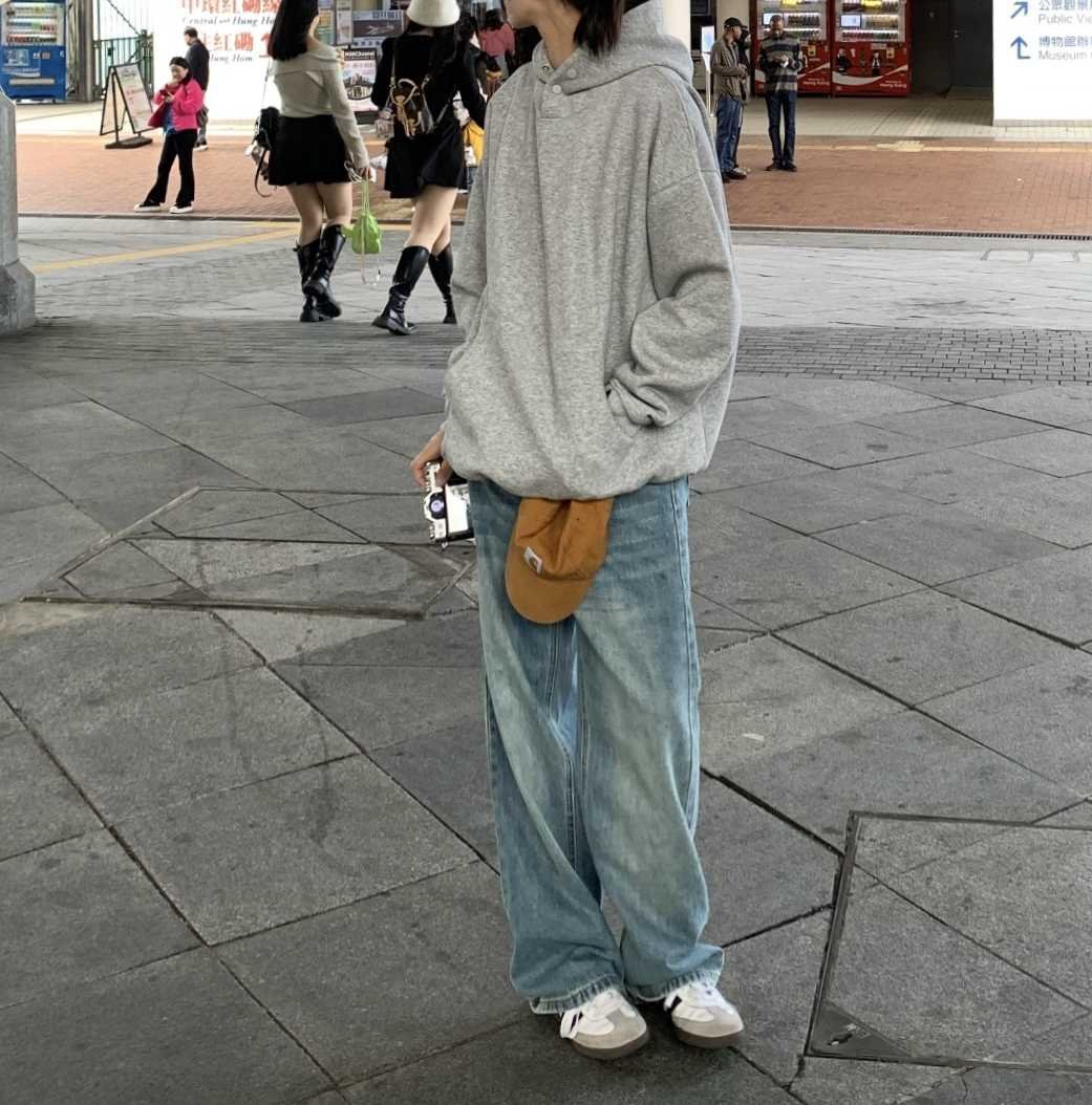 オーバーサイズカンガルーポケットフーディー N98