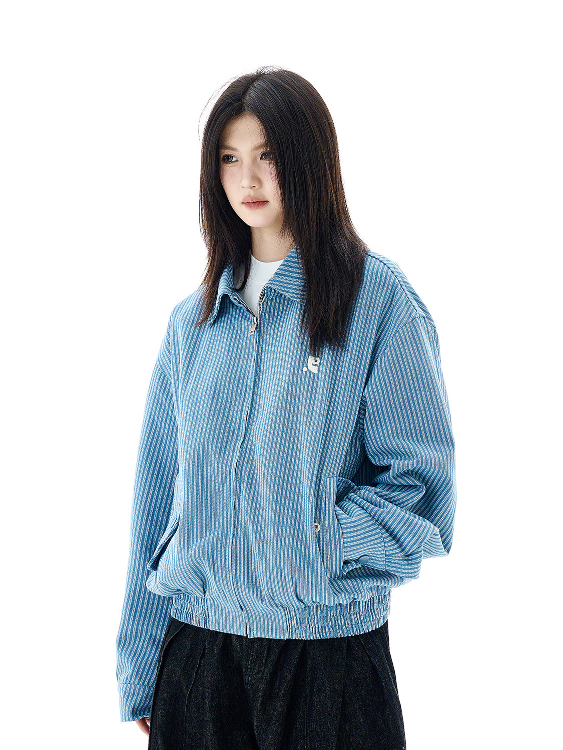 ストライプカジュアルジャケット N590