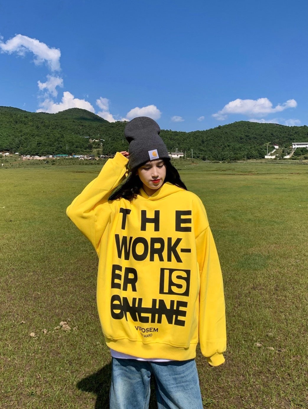 アメリカンレトロレタープリントパーカー N104