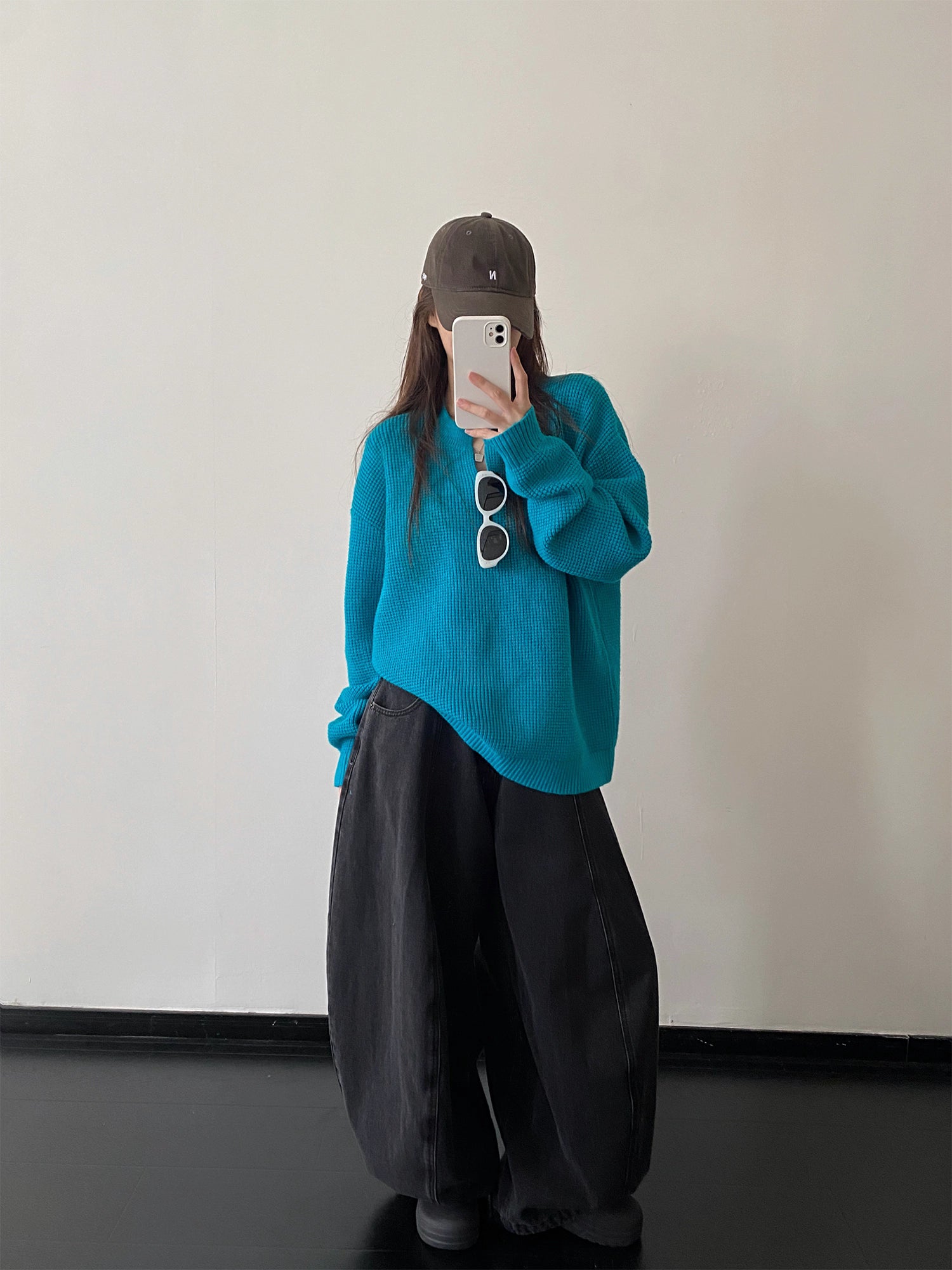 ワッフルニットトップス N808