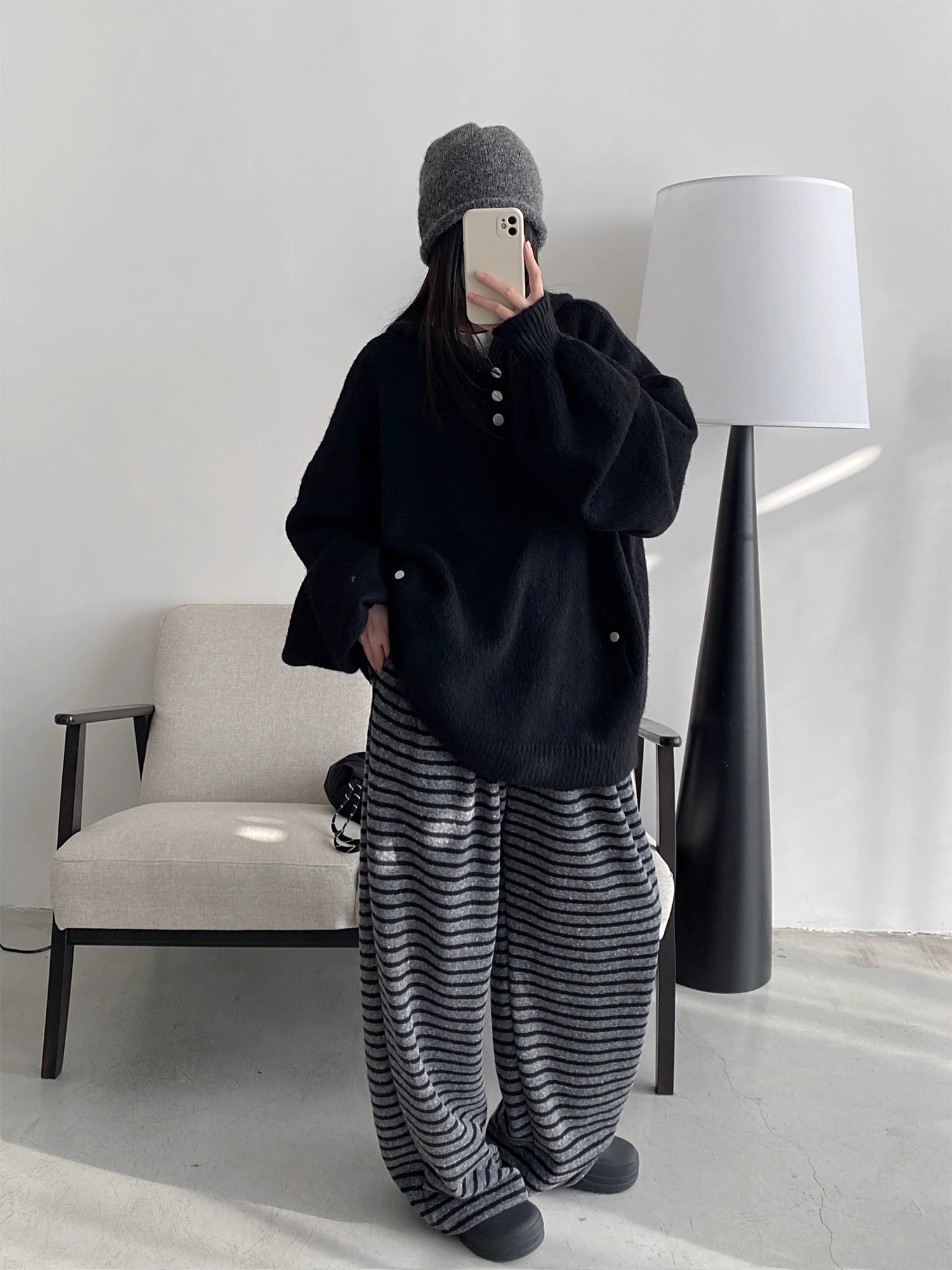 ヘンリーネックニットパーカー N810