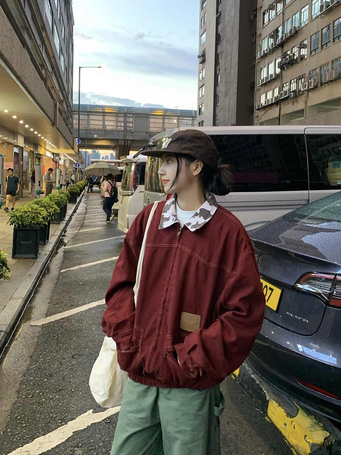 ビンテージデザインスタンドカラージャケット N108