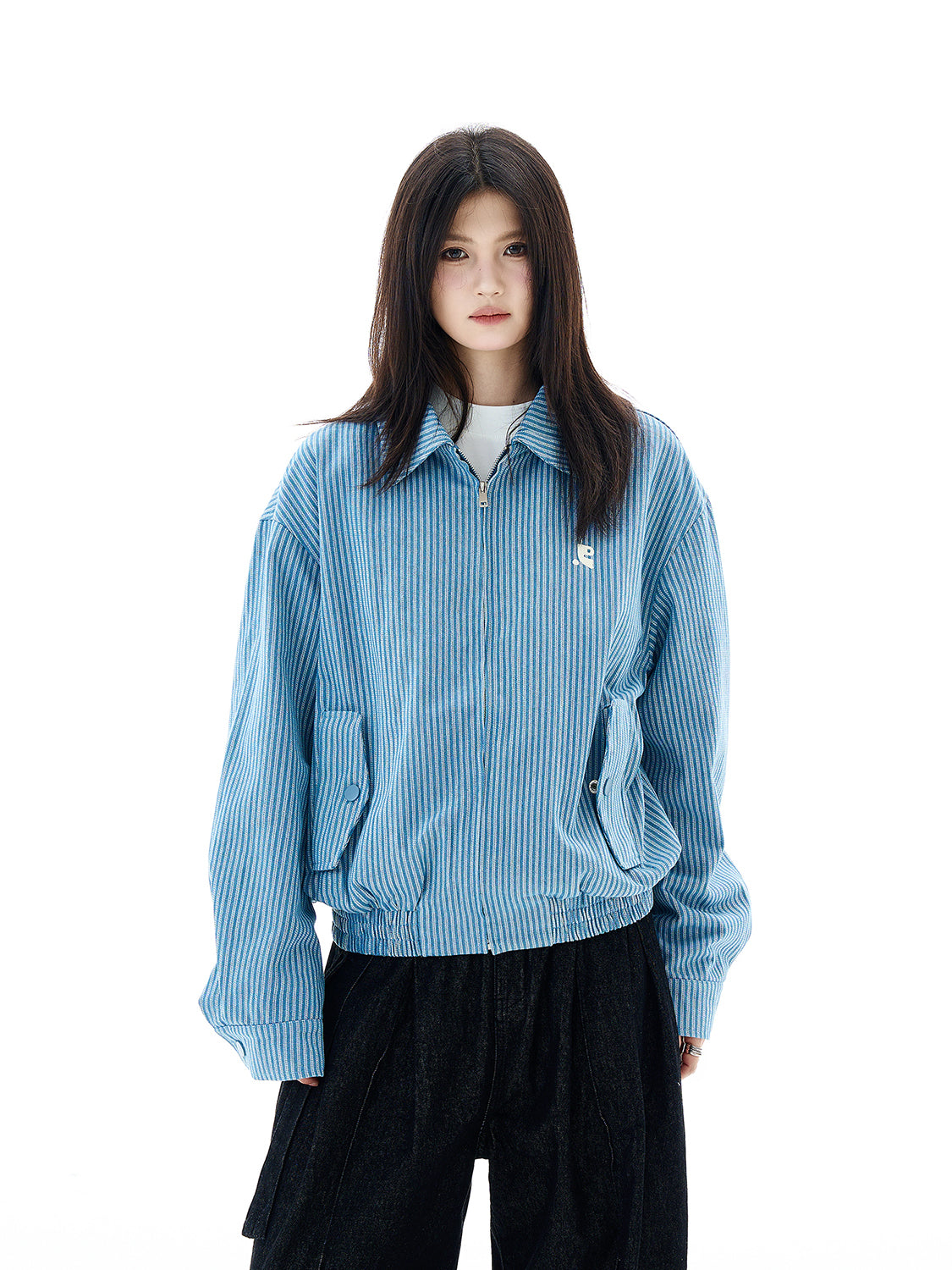 ストライプカジュアルジャケット N590