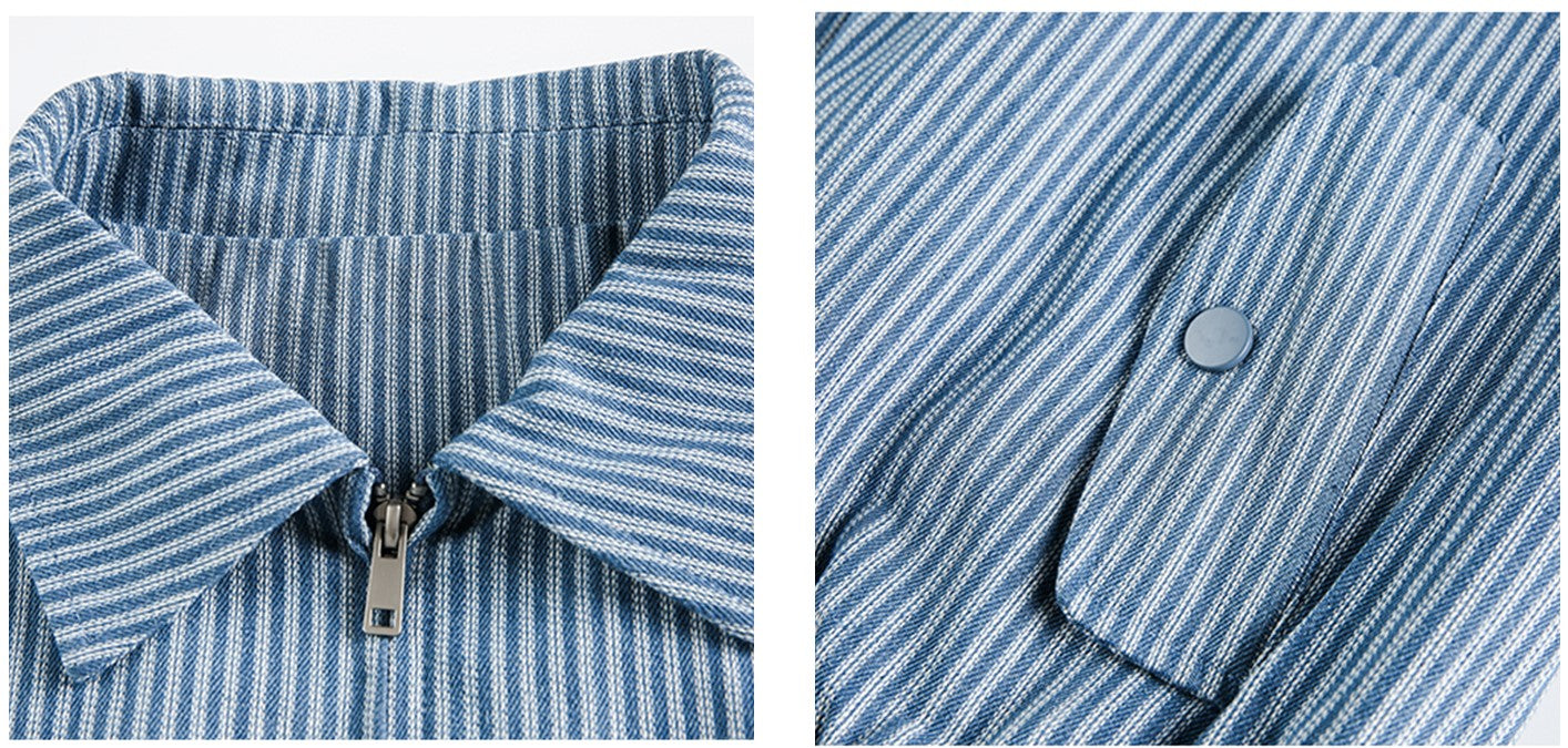 ストライプカジュアルジャケット N590