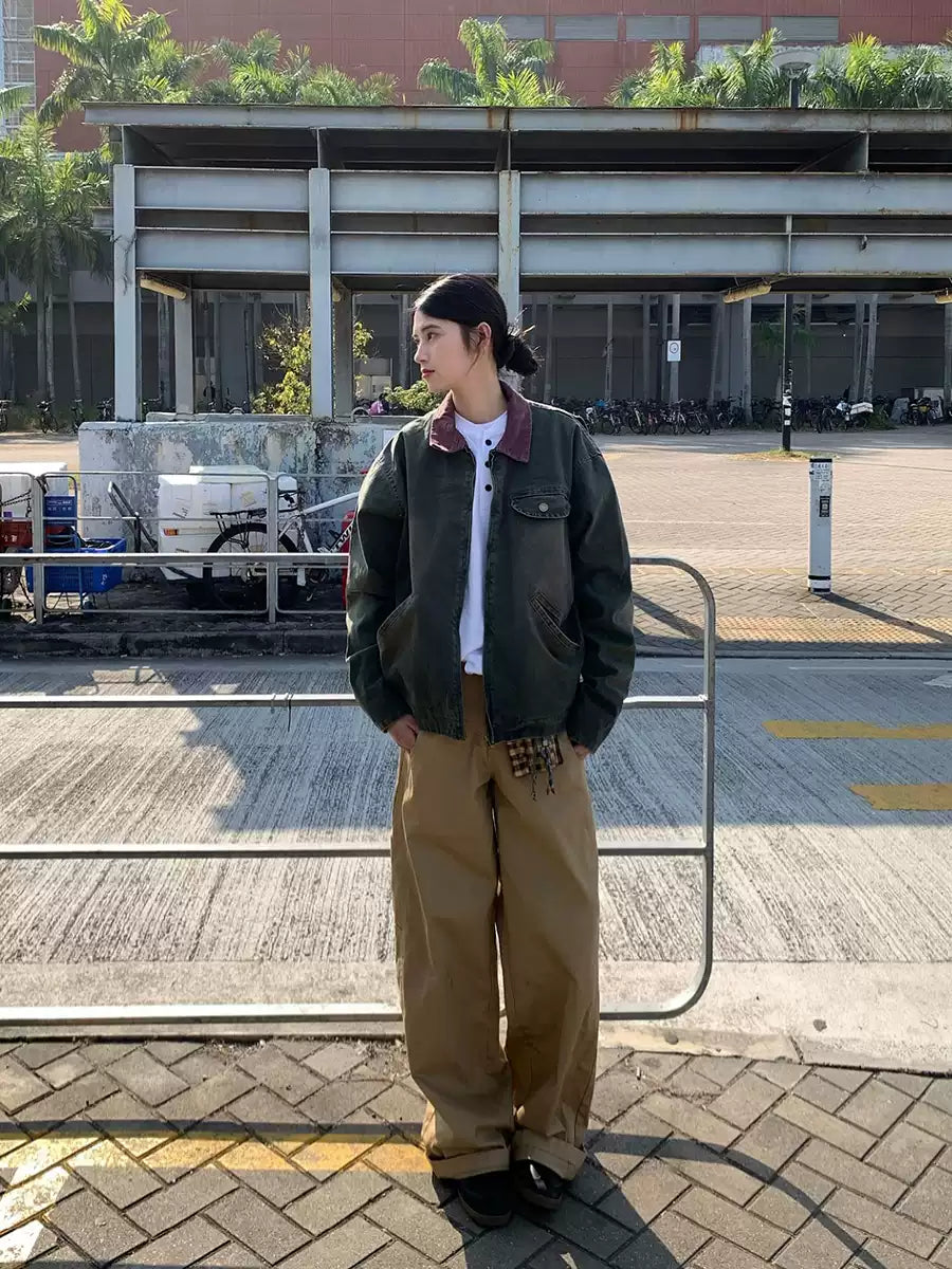 ウォッシュ加工ラペルジャケット N343