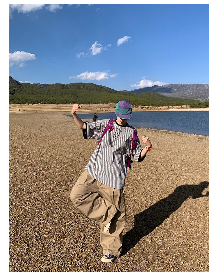 フェイクツーピースボーダーTシャツ N391