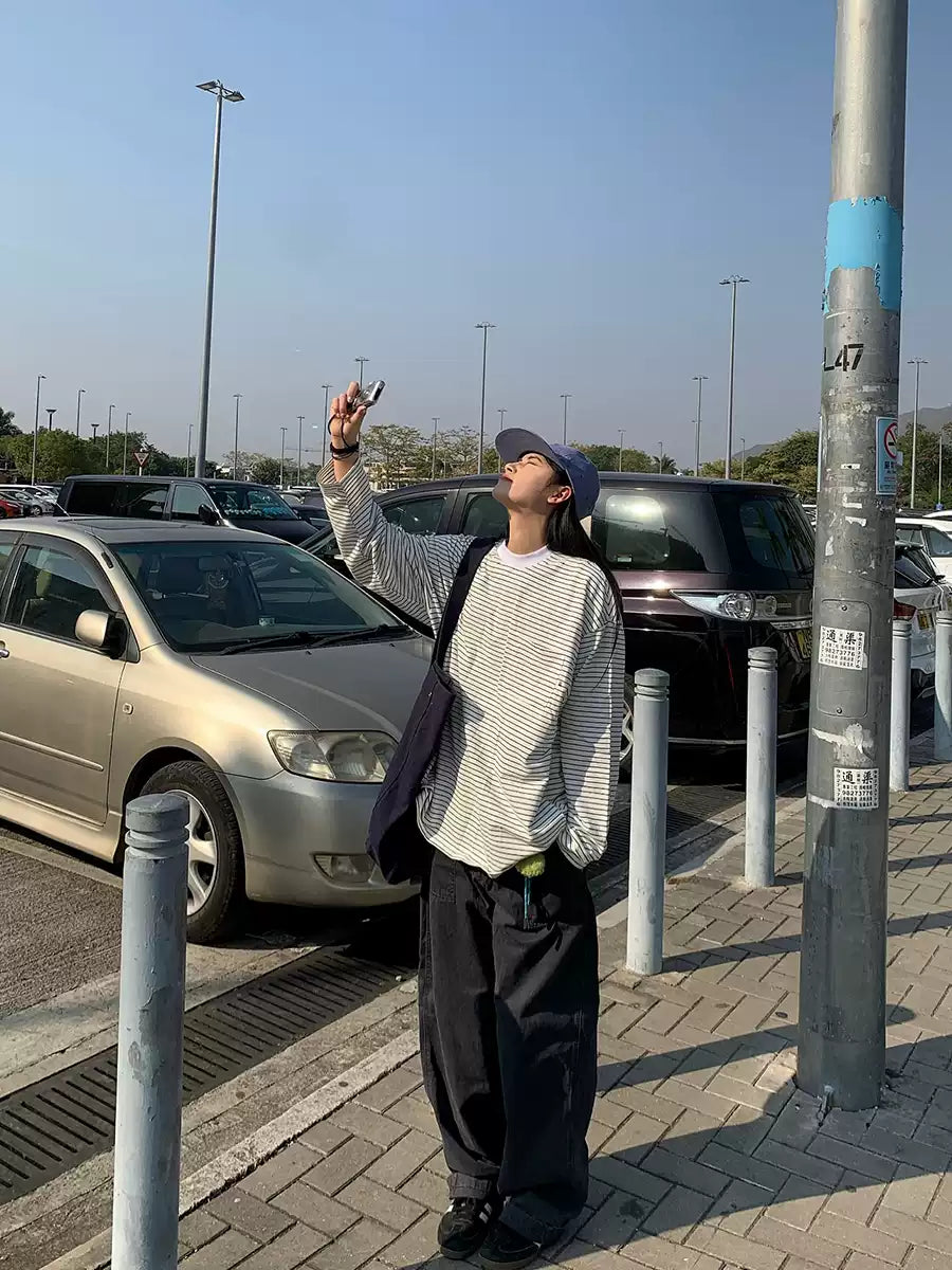 ボーダーロングTシャツ N361