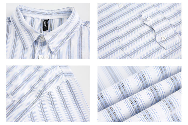 ストライプ半袖シャツ N405