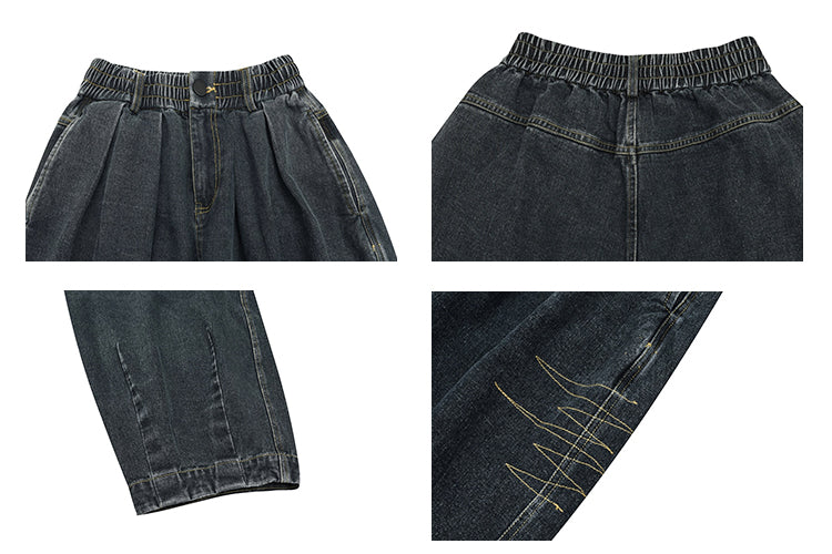 ウエストゴムワイドデニムパンツ N416