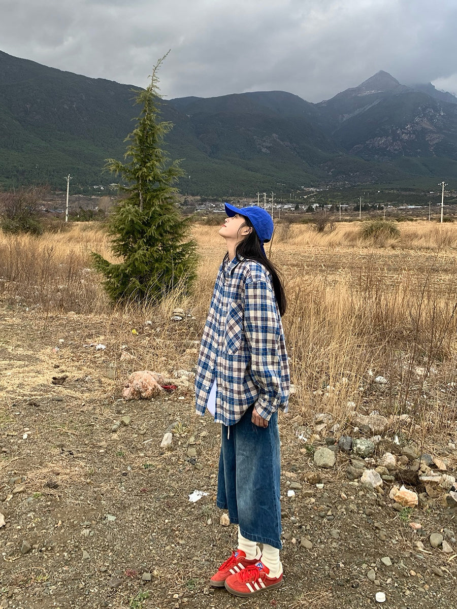 アメリカンチェック柄シャツ N386