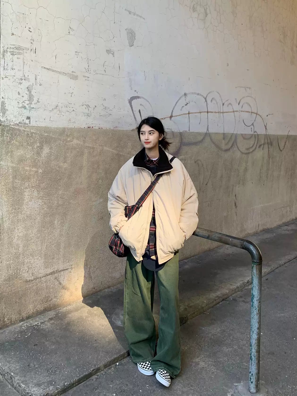 スタンドカラー厚手裏地フリースジャケット N327