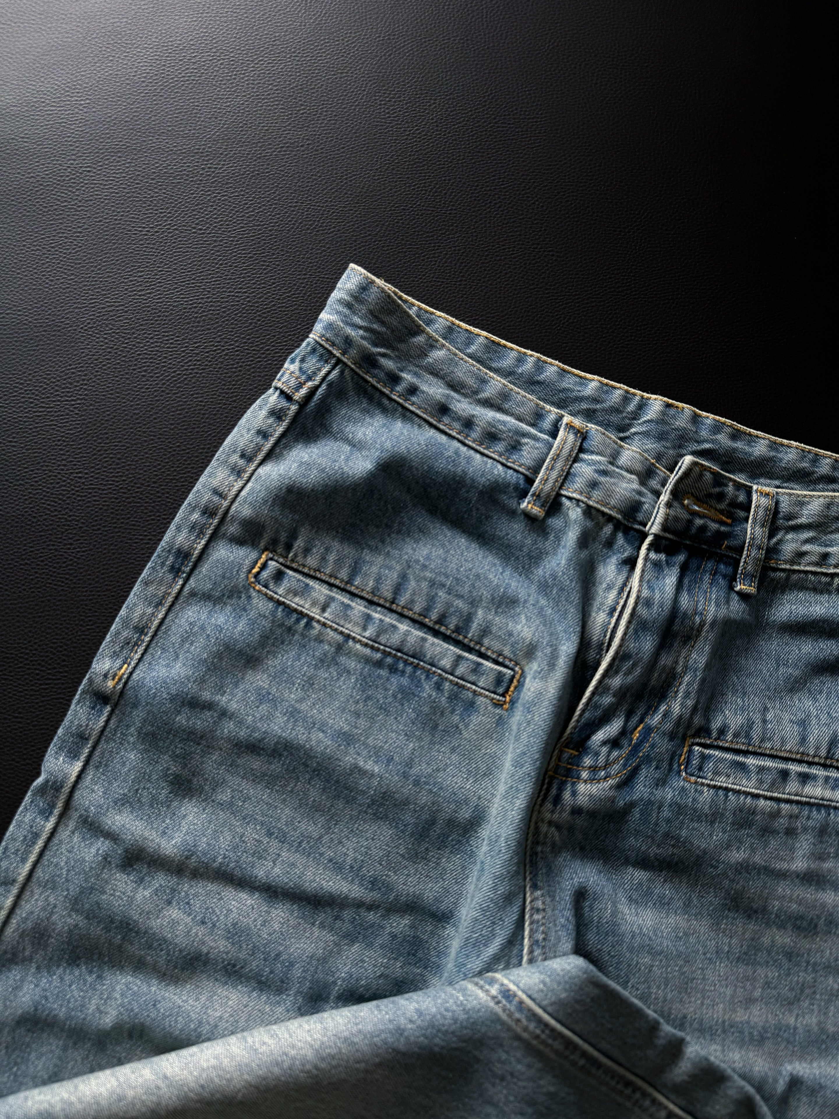 ウォッシュドポケットデザインジーンズ N74