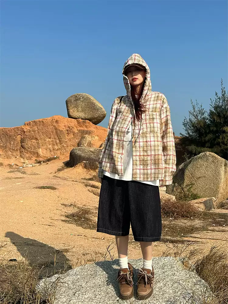 ルーズデニムハーフパンツ N373