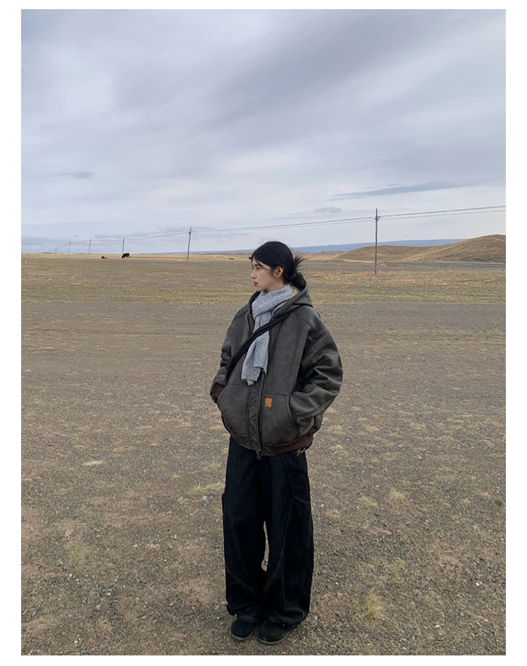 ボアフードスエードジャケット N260