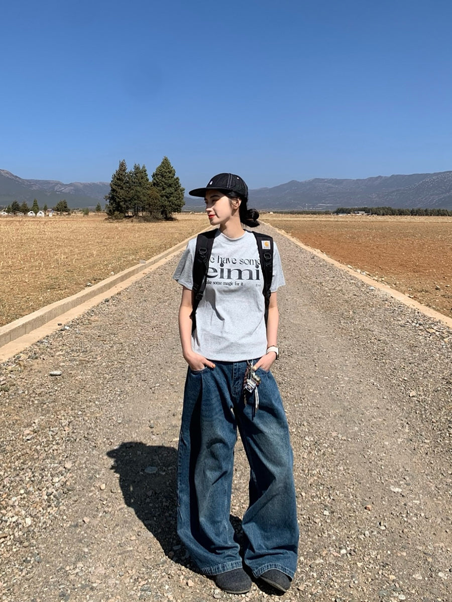 カジュアルワイドデニムパンツ N397