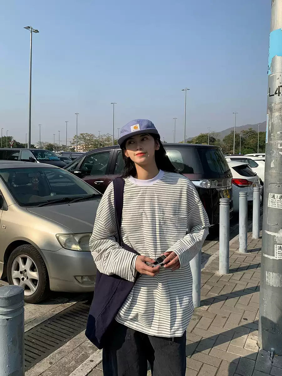 ボーダーロングTシャツ N361