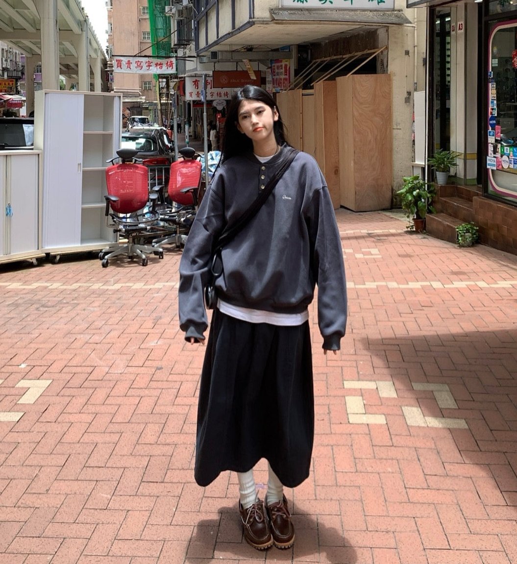 ヘンリーカラープルオーバースウェット N117