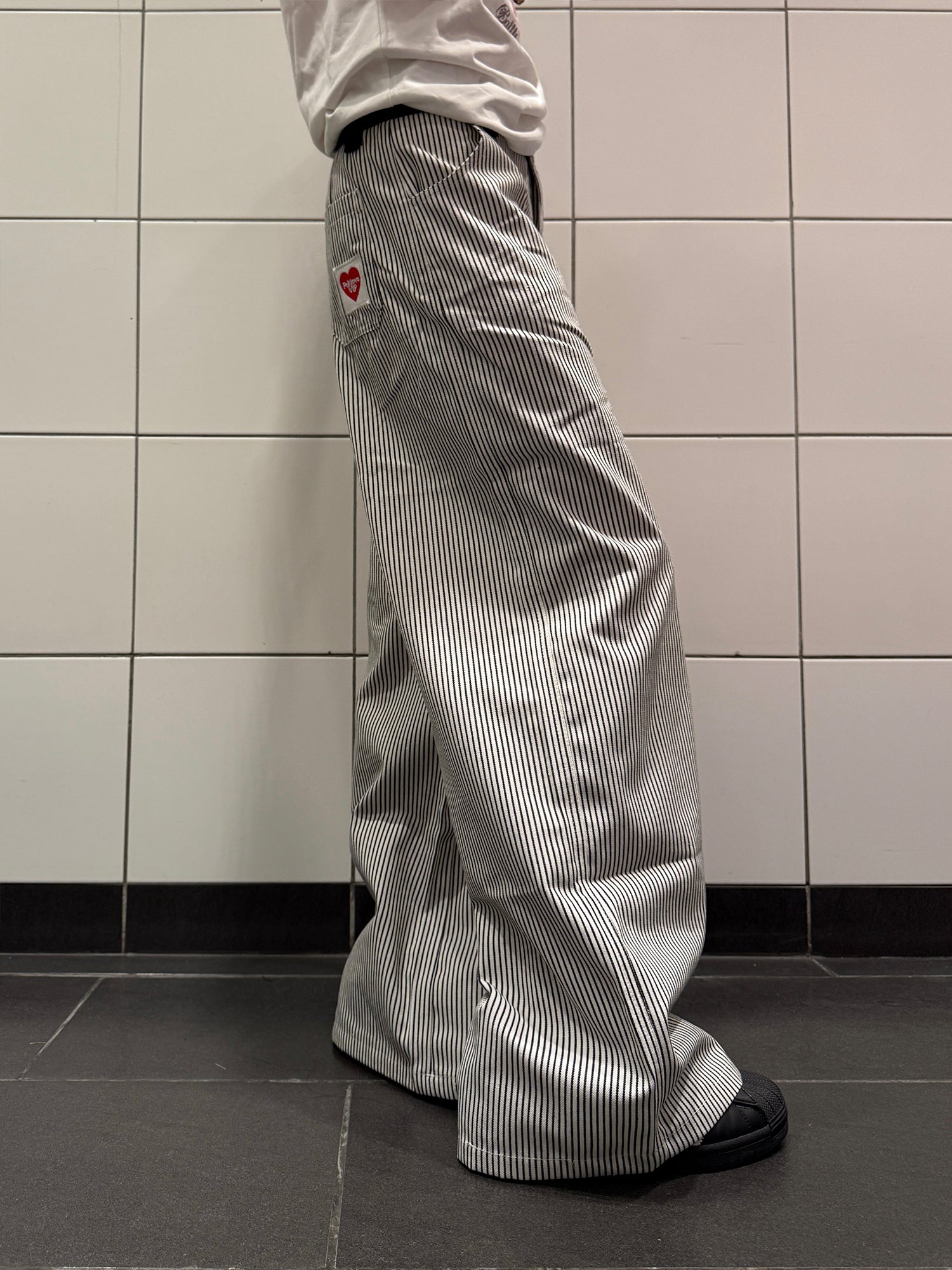 ストレートストライプデニムパンツ N534