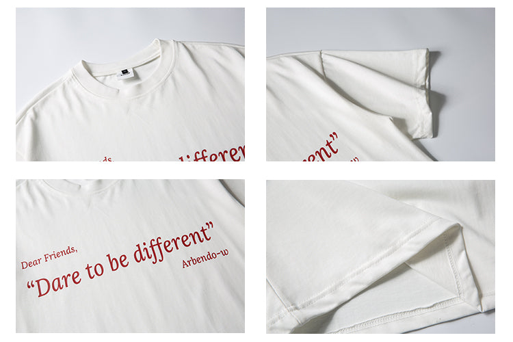 レタープリント半袖ルーズTシャツ N390