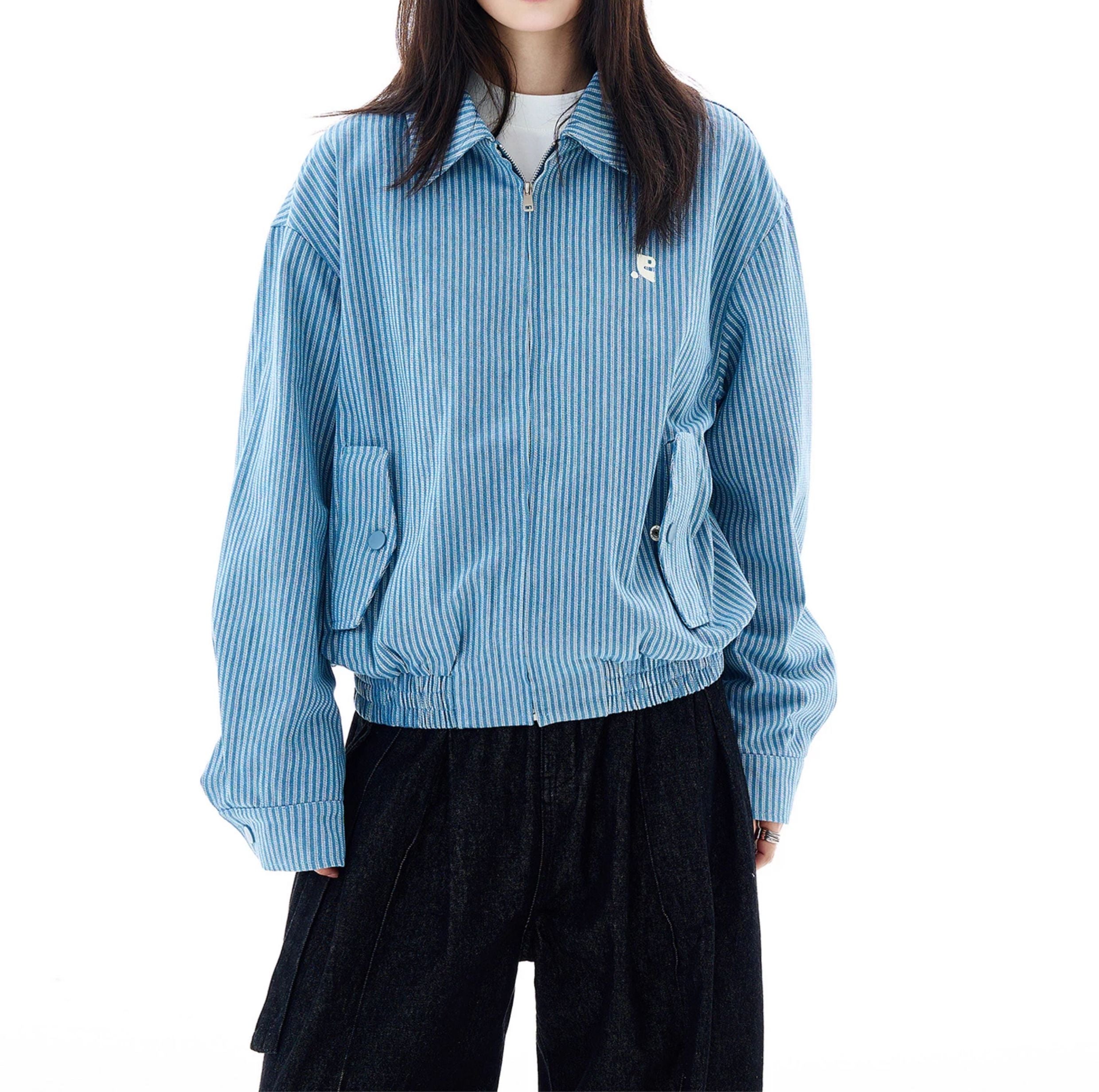 ストライプカジュアルジャケット N590