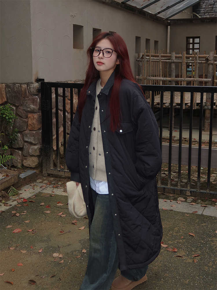 厚手コットンロングコートジャケット N211