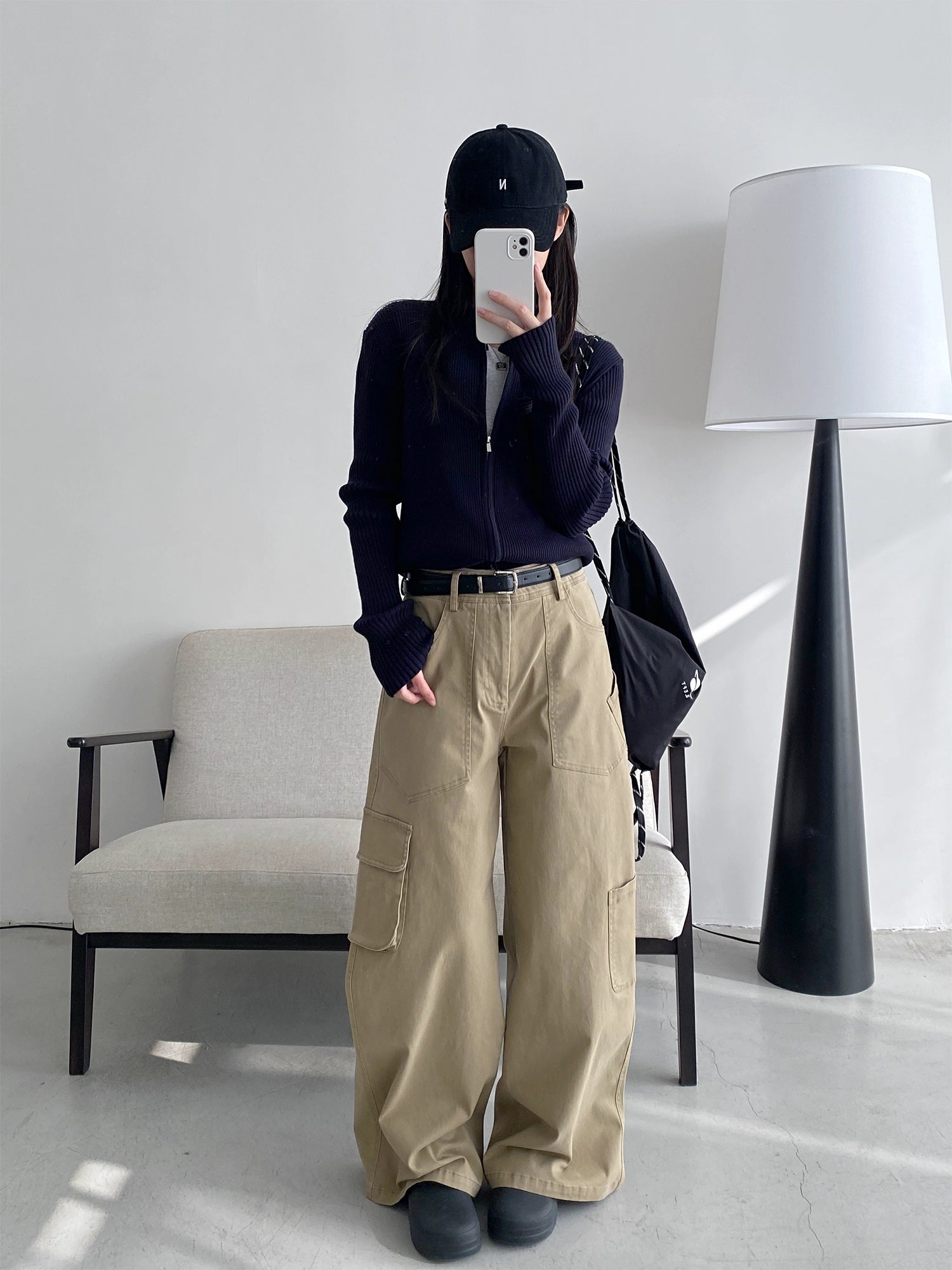 ショート丈ニットカーディガン N814