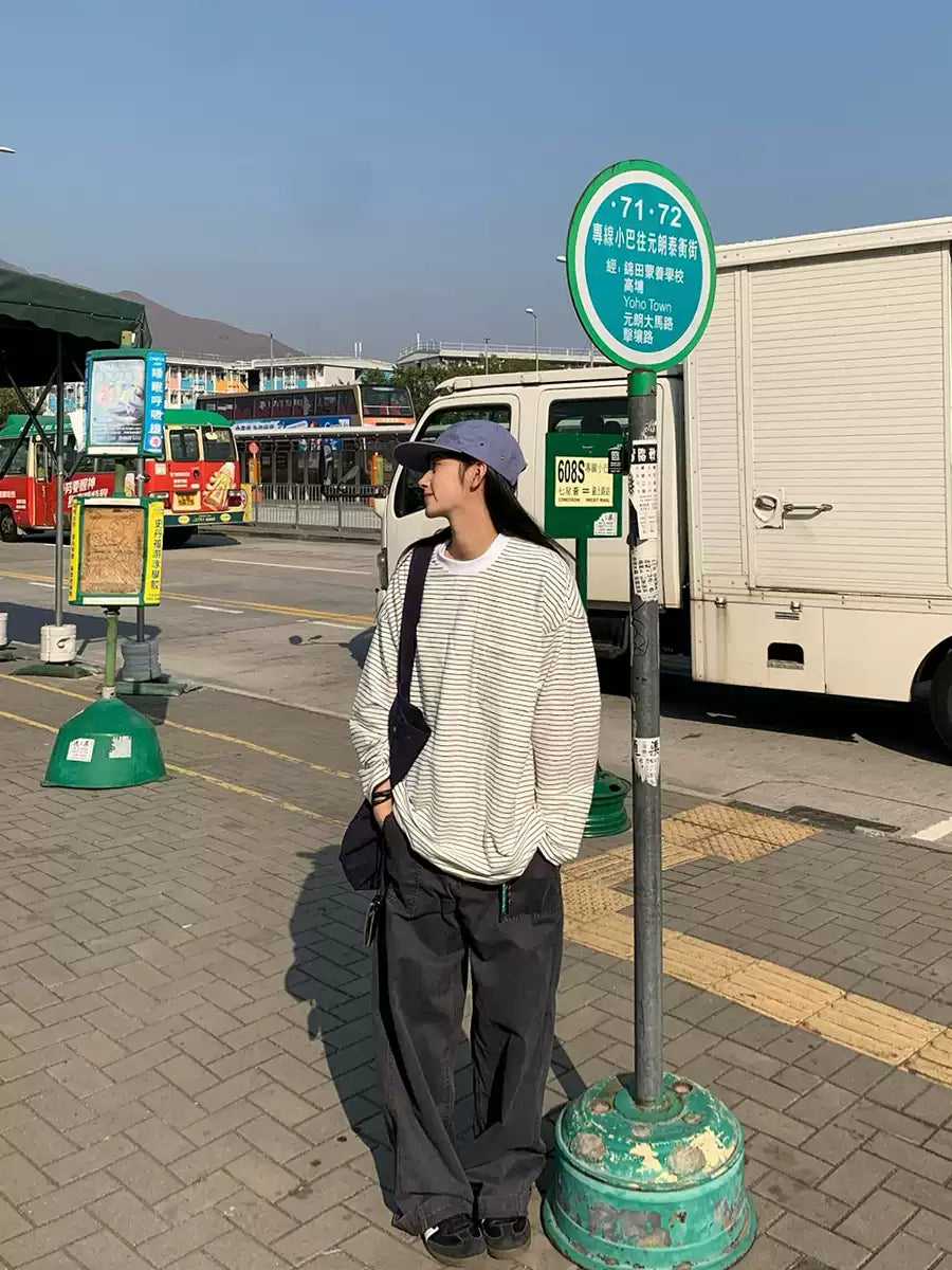 ボーダーロングTシャツ N361