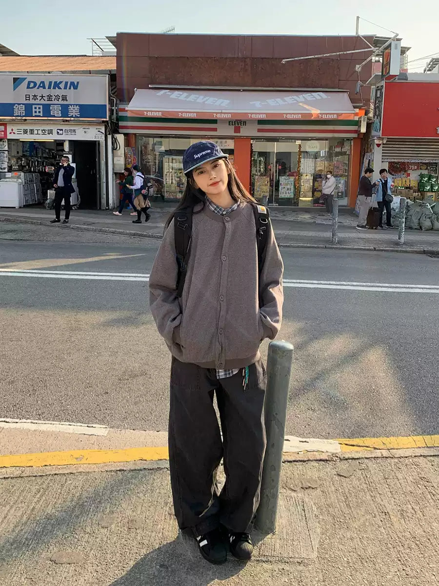 ラウンドネックルーズジャケット N355