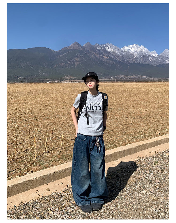 レタープリント半袖Tシャツ N394