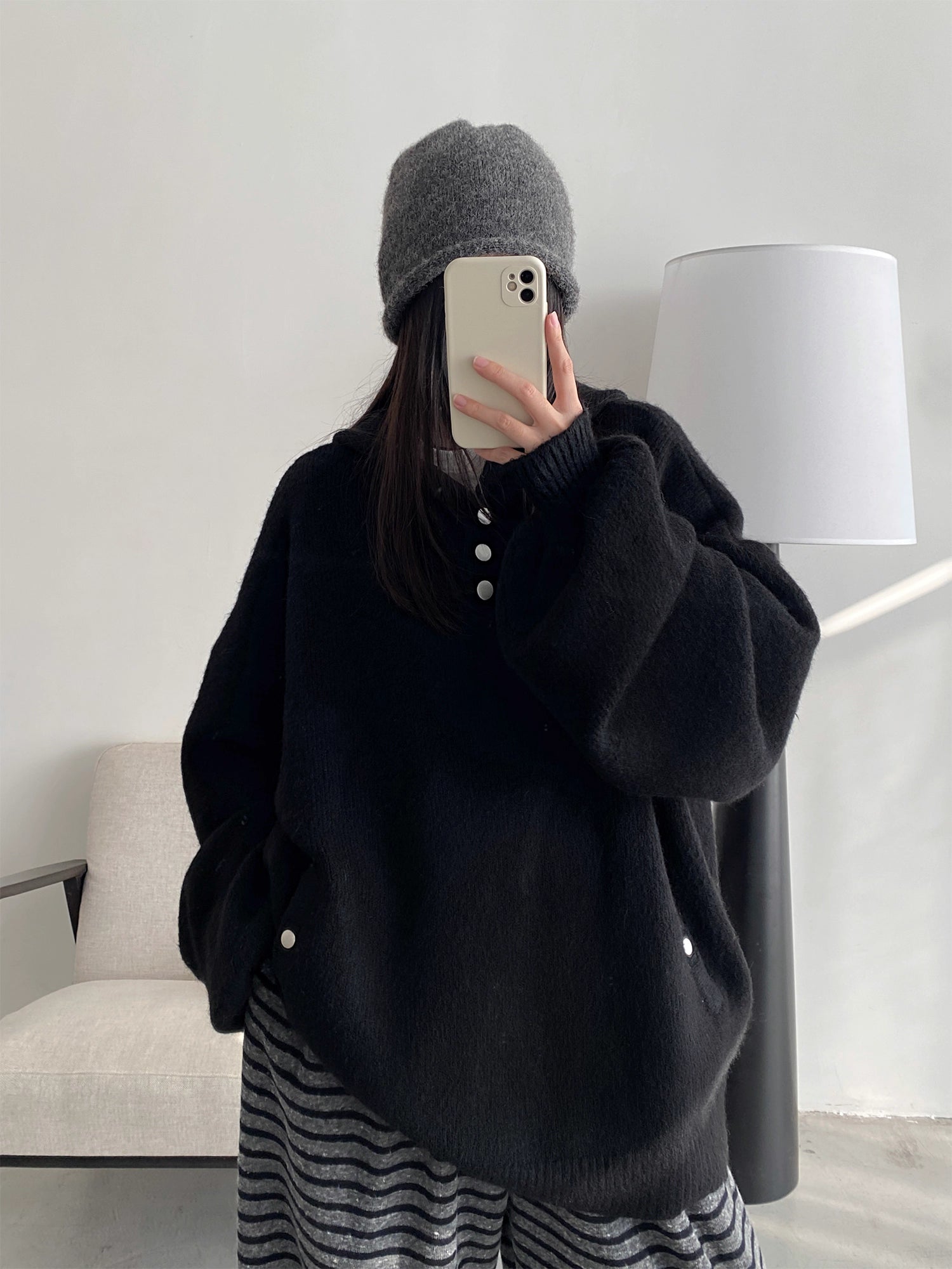 ヘンリーネックニットパーカー N810