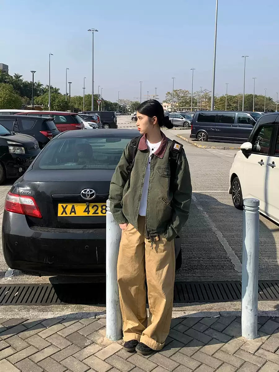 ウォッシュ加工ラペルジャケット N343